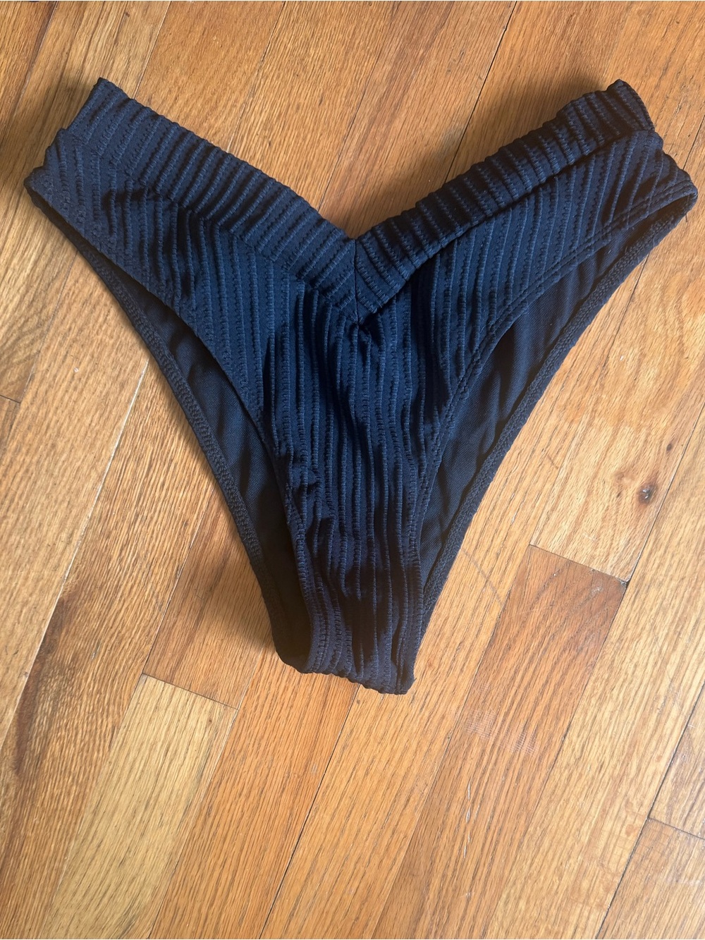 Black Ribbed Bikini Set - Picture 2 of 6